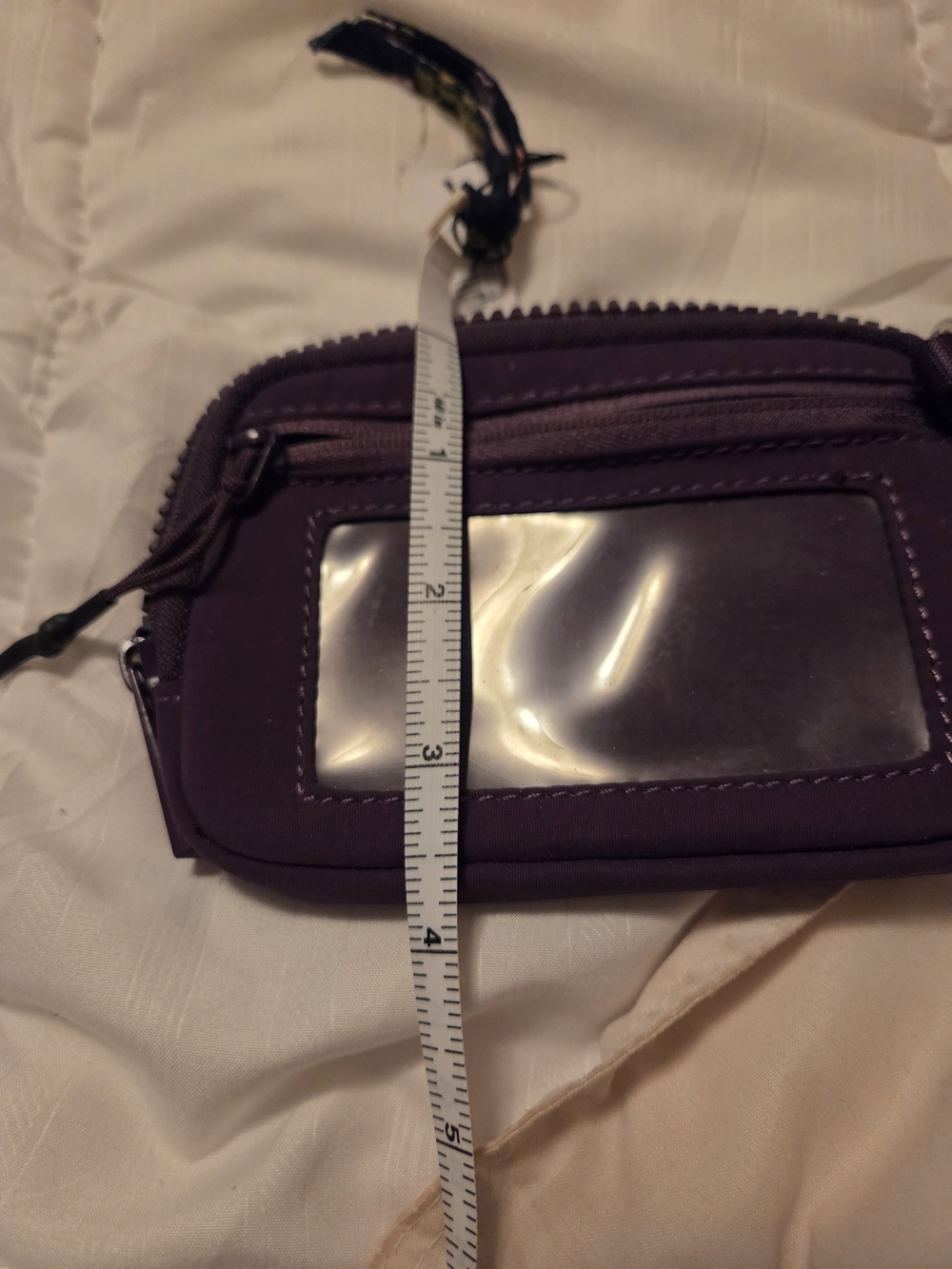 Iris and Rainbow Compact Women's ID Wallet Cardholder in Deep Purple